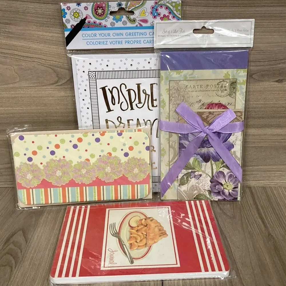 Stationary Mix, Greeting Cards, Journal, List Pads, Notecards.  Gift or Keep!